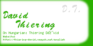 david thiering business card